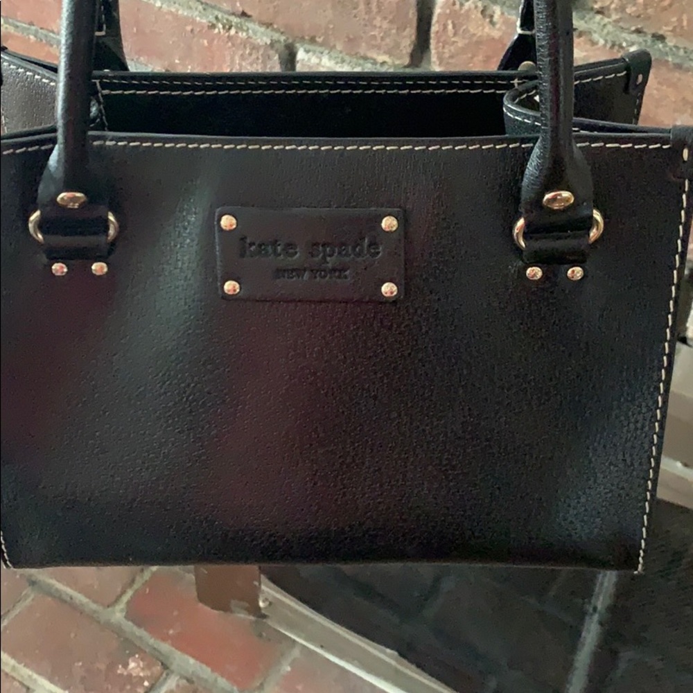 Black leather Kate Spade handbag